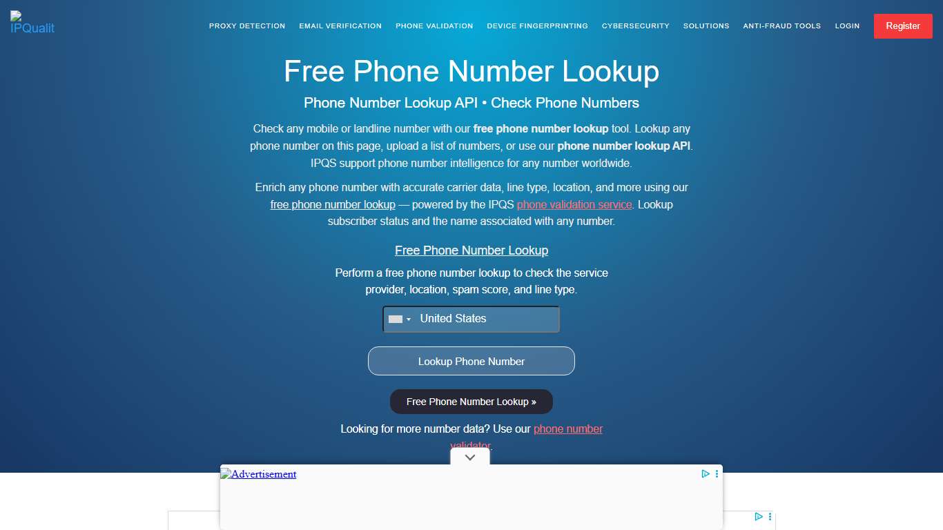 Free Phone Number Lookup Tool Phone Number Lookup API